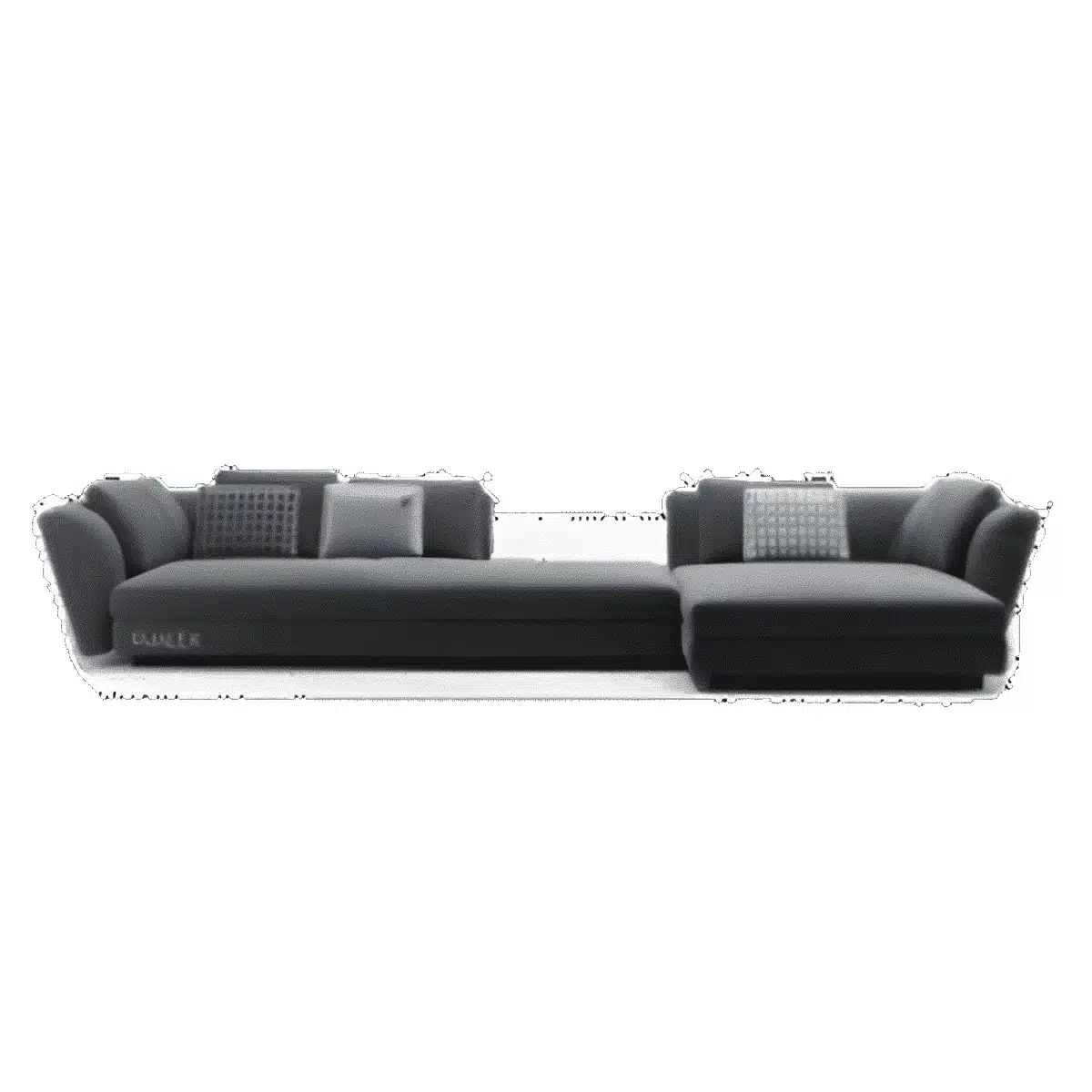 Riva L Shape front view for modern L Shape living room furniture