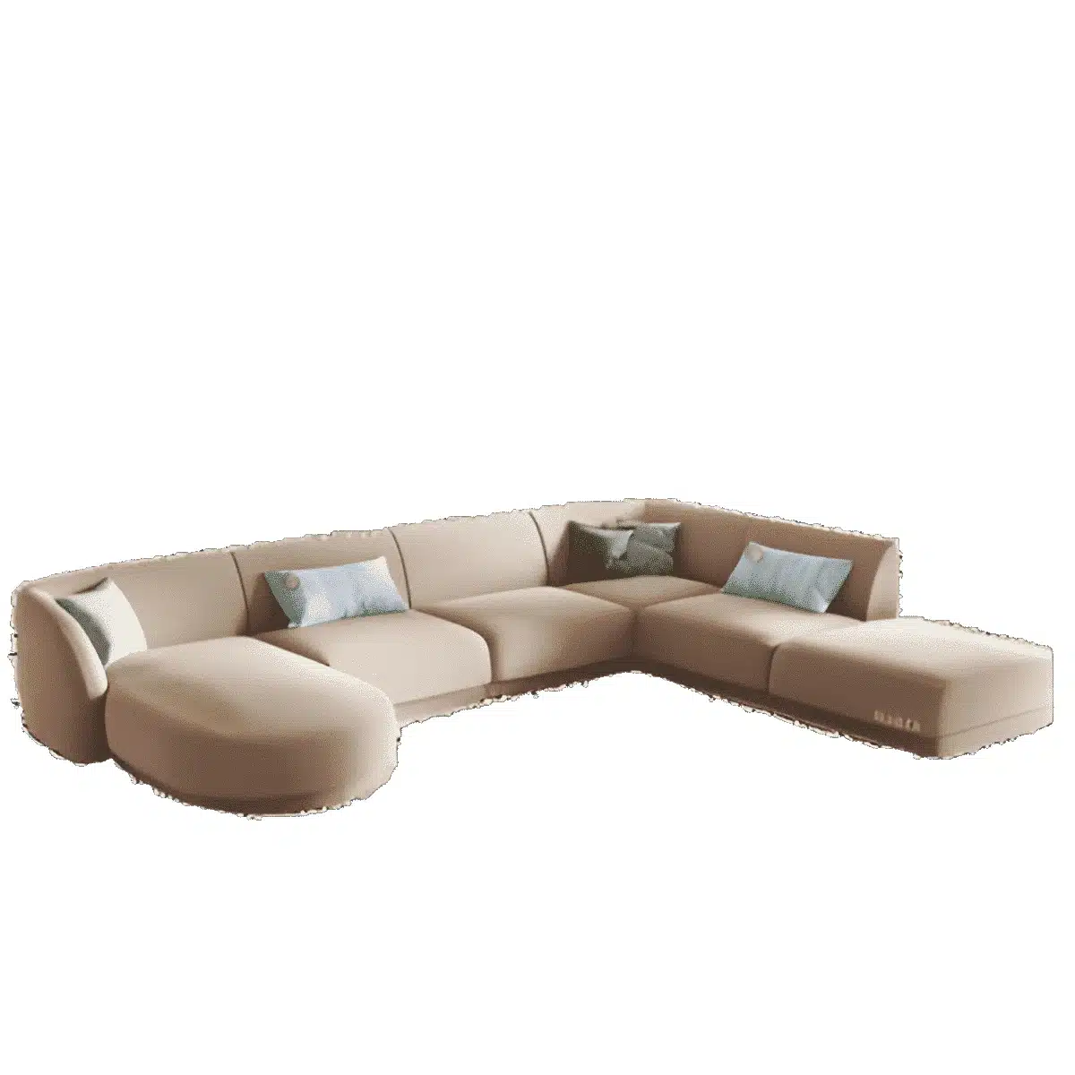 Krest L Shape front view for modern L Shape living room furniture