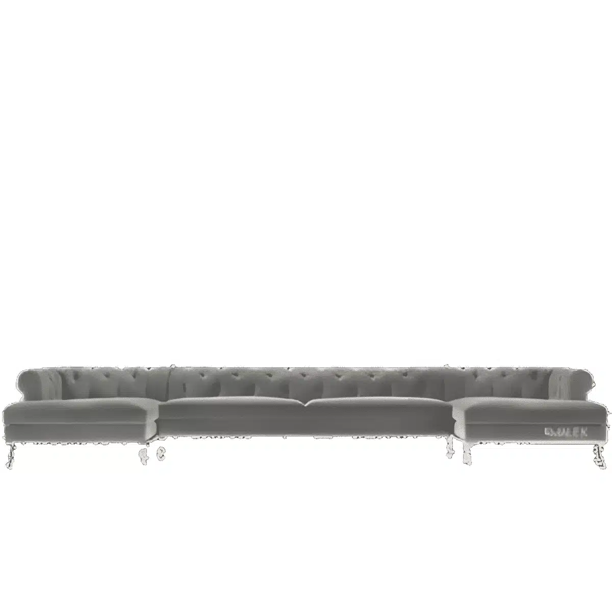 Livor L Shape front view for modern L Shape living room furniture