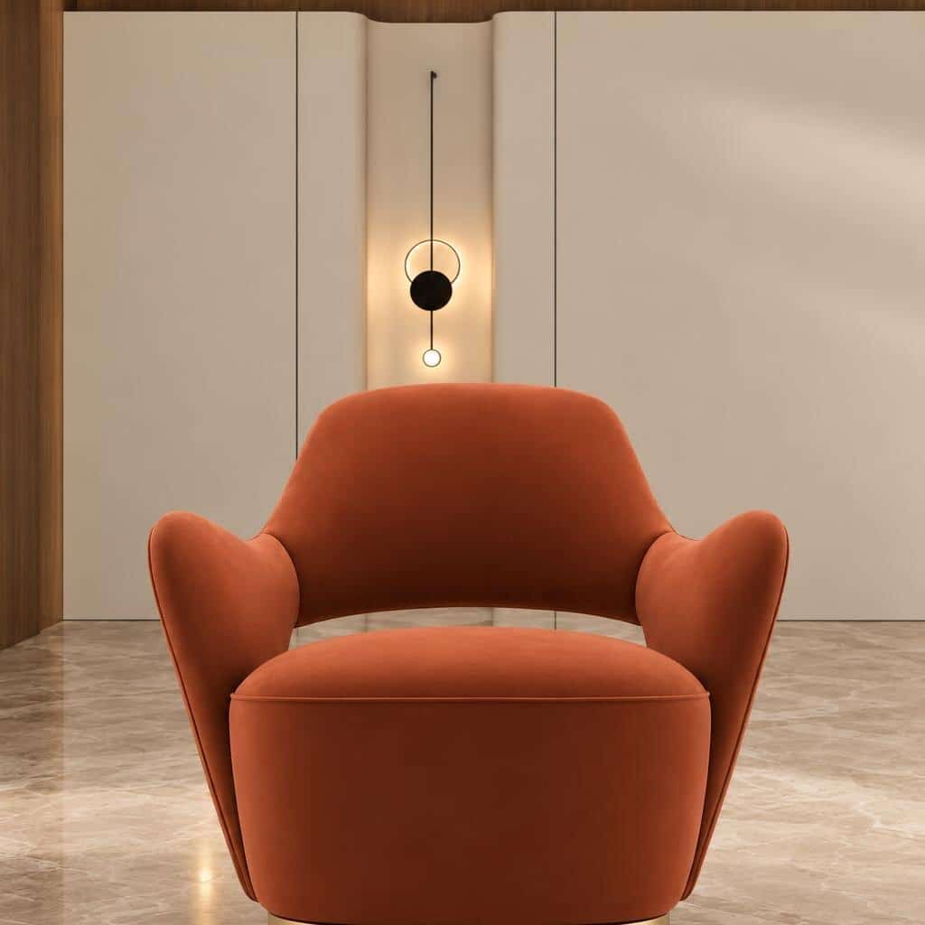 Cerno Living Chair detail view for refined home seating