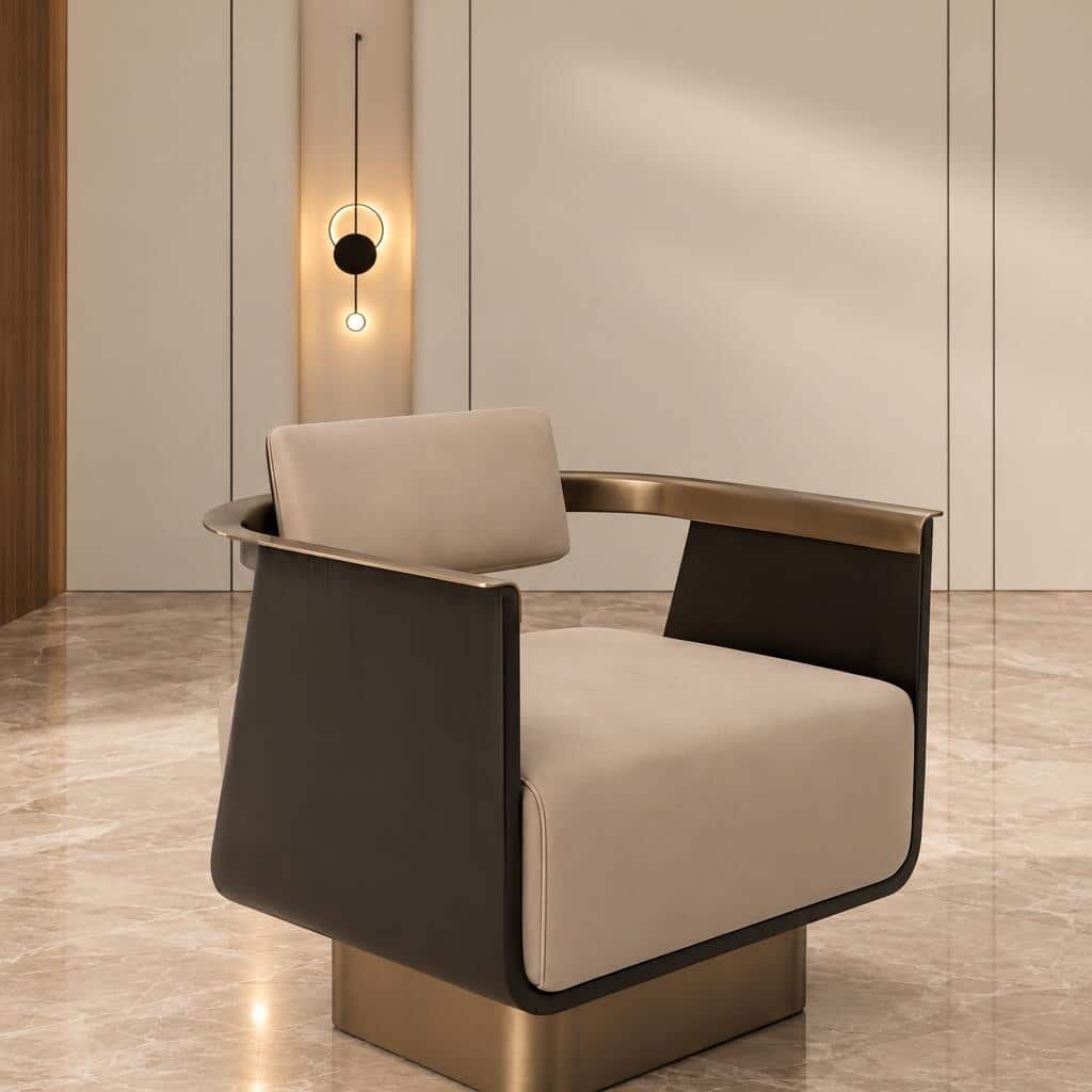 Avina Living Chair side profile for coordinated room layouts