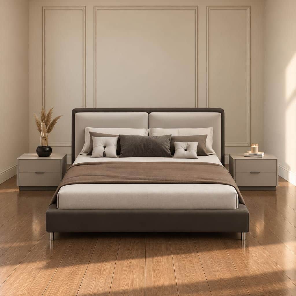 Lira Bed and Nightstand Set