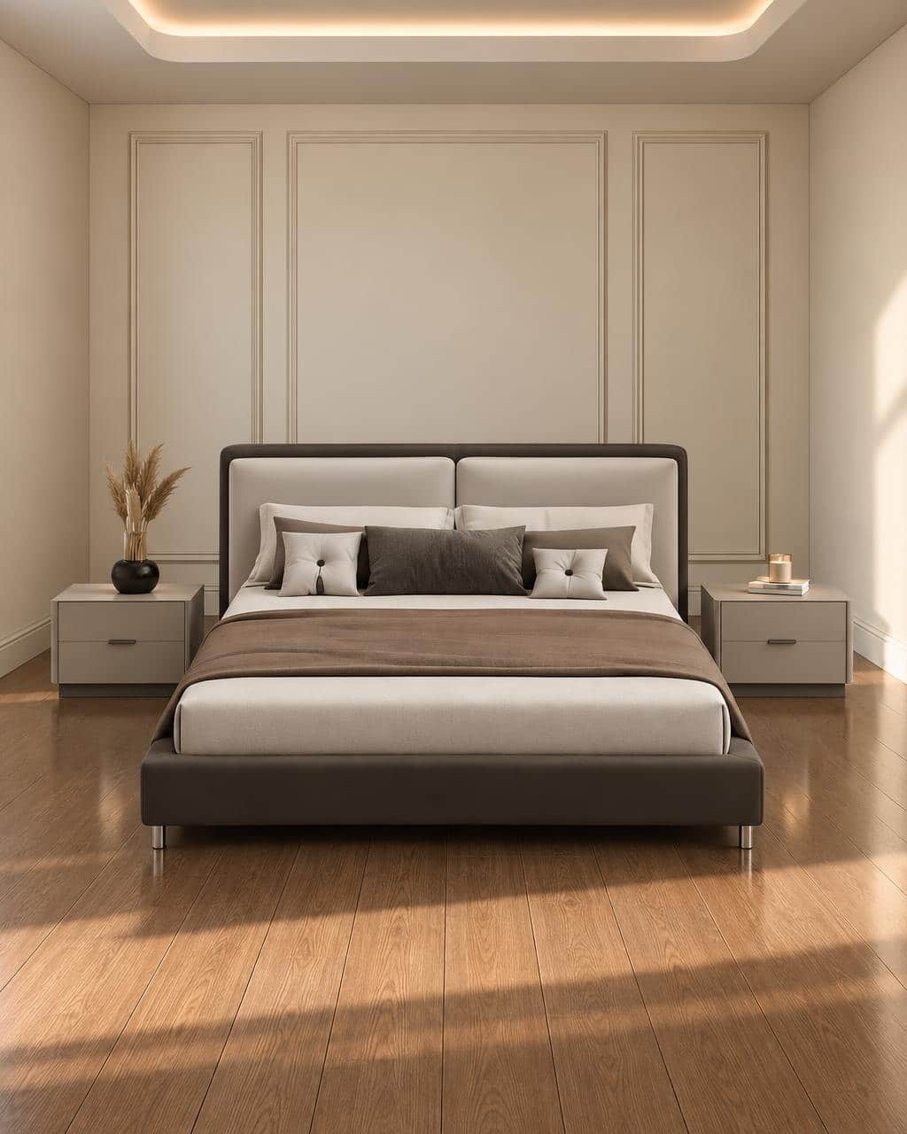 Lira Bed and Nightstand Set