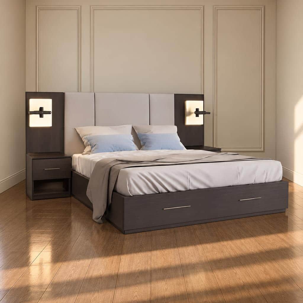 Lexa Bed and Nightstand Set
