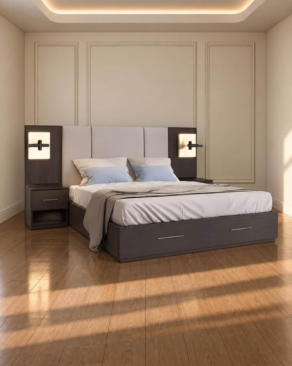 Lexa Bed and Nightstand Set