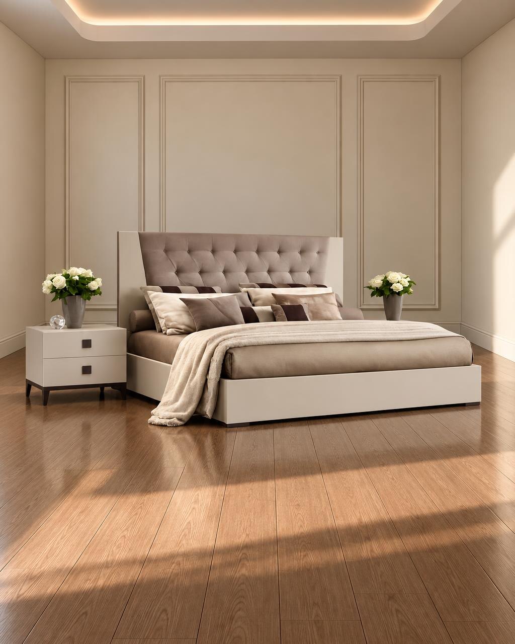 Evon Bed and Nightstand Set