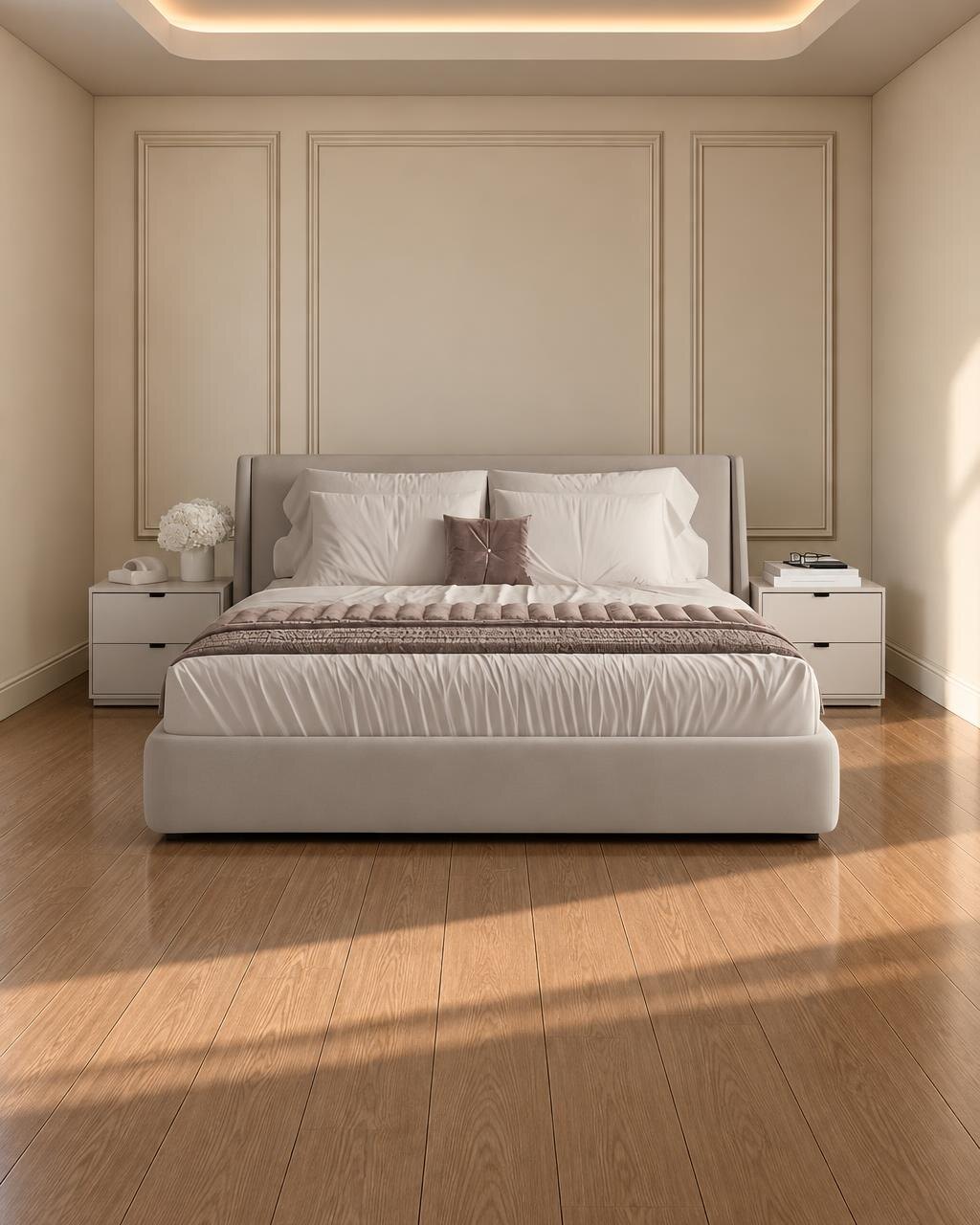 Cirox Bed and Nightstand Set