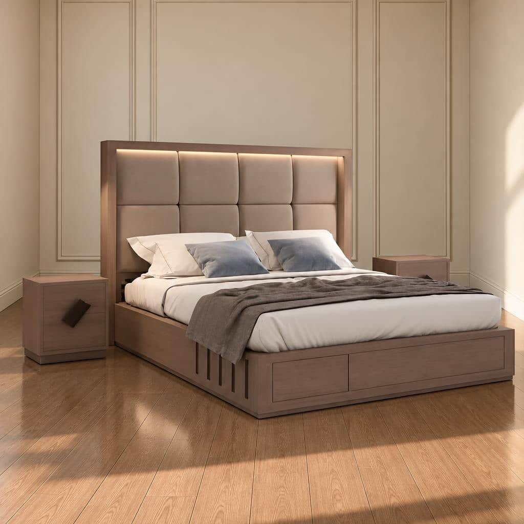 Laze Bed and Nightstand Set