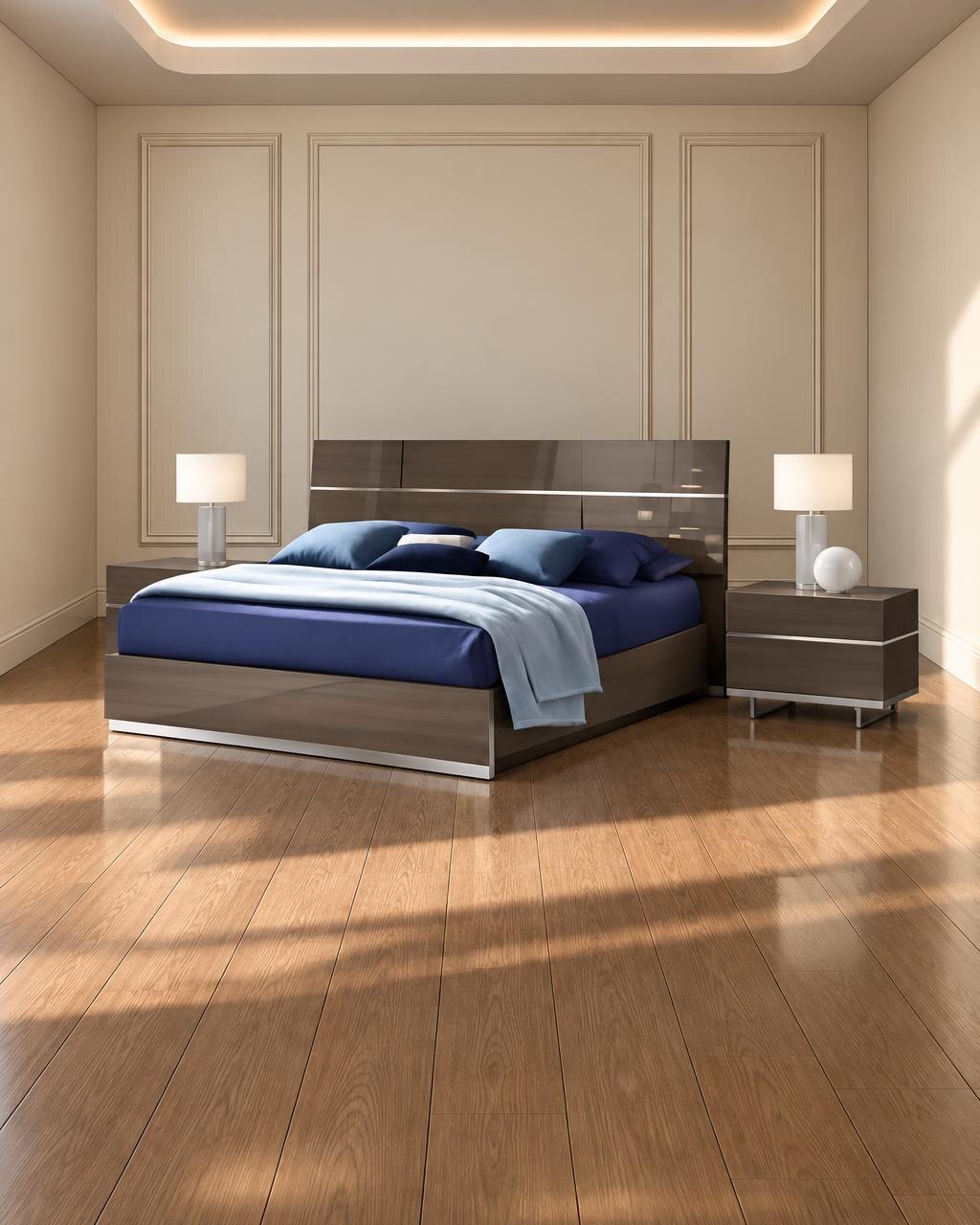 Laro Bed and Nightstand Set