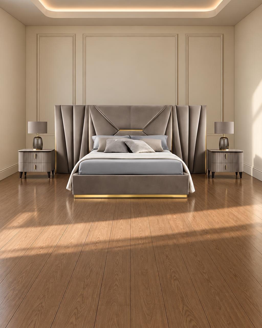 Kivo Bed and Nightstand Set