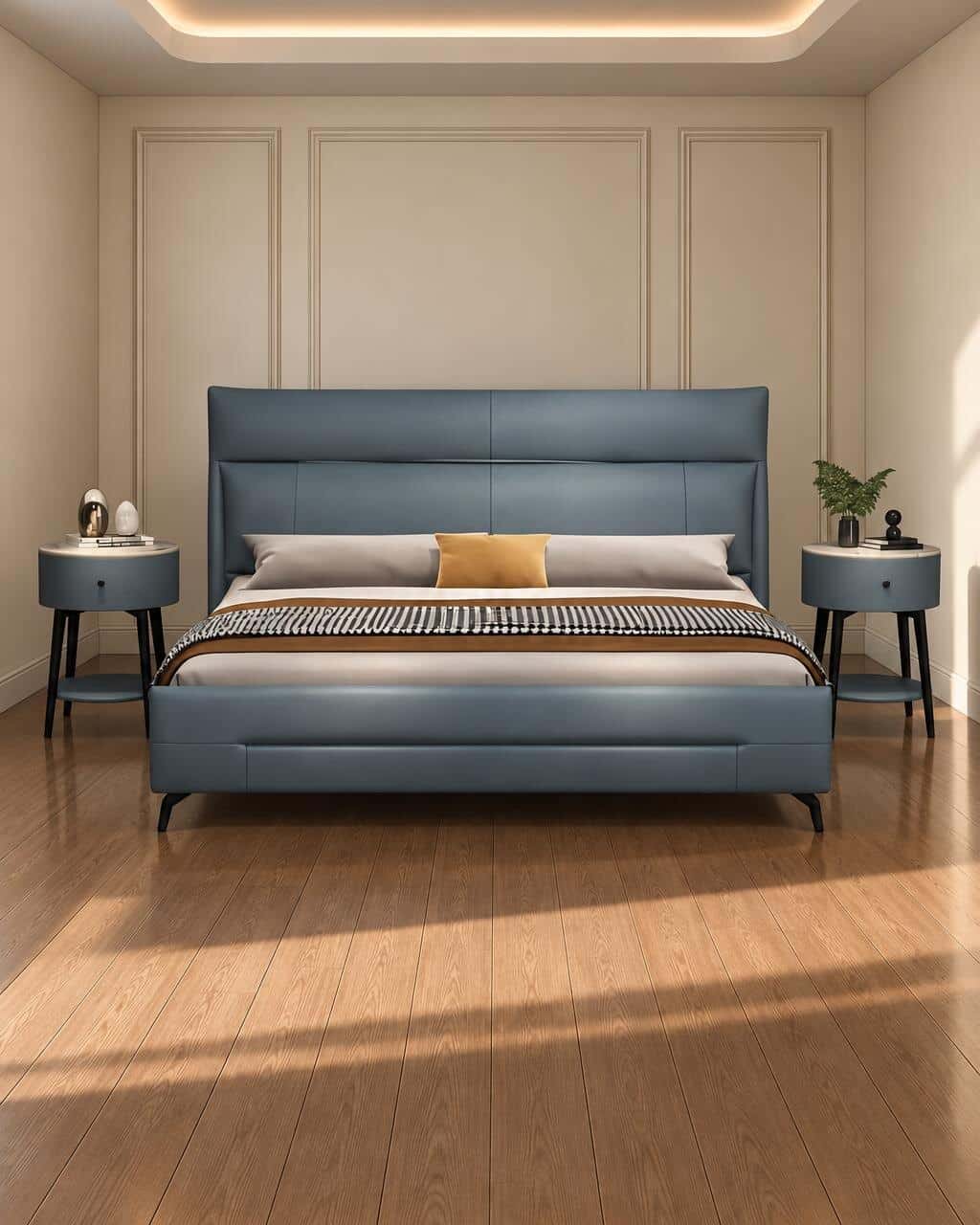 Melo Bed and Nightstand Set