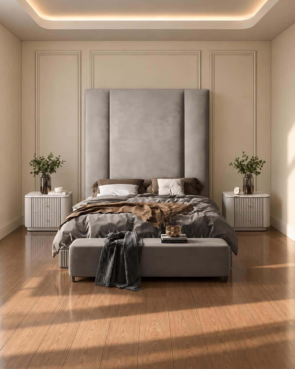 Mina Bed and Nightstand Set
