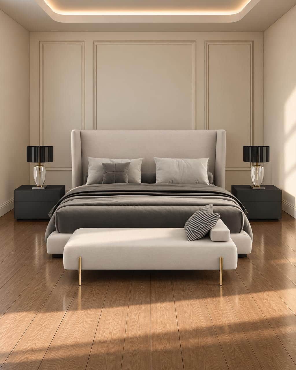 Ravi Bed and Nightstand Set