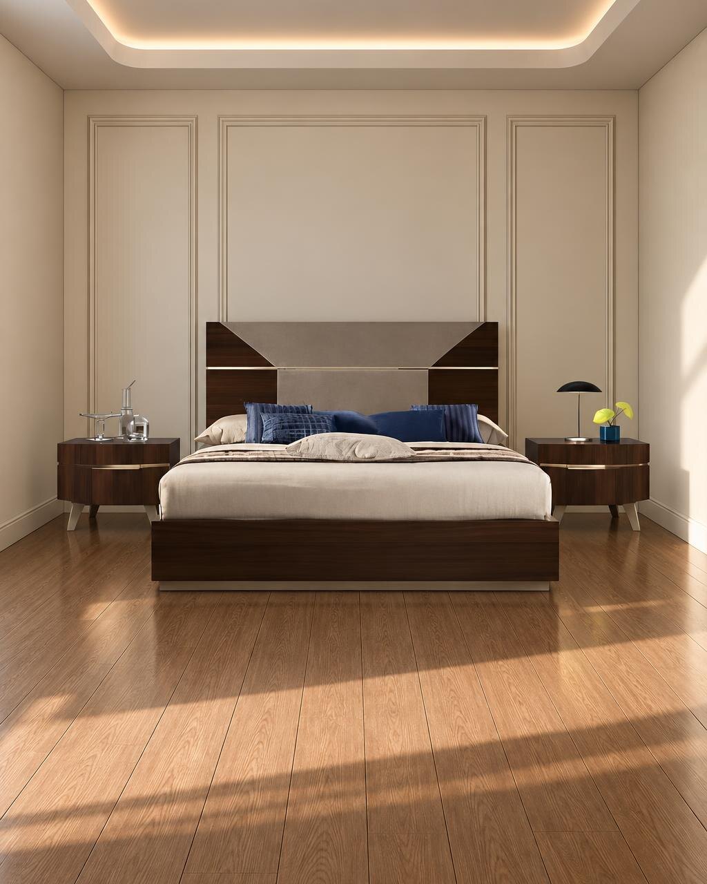 Vilo Bed and Nightstand Set