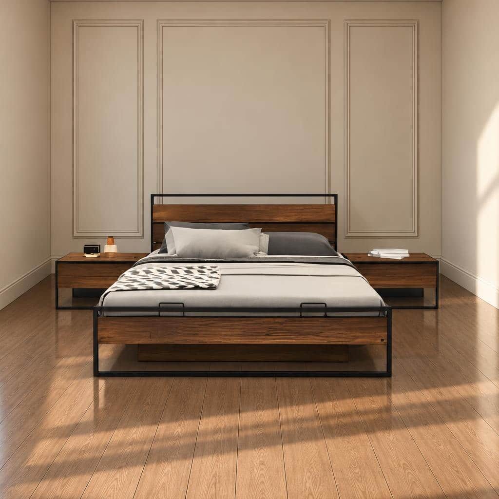 Bedroom set bed and wardrobe view - image 59081