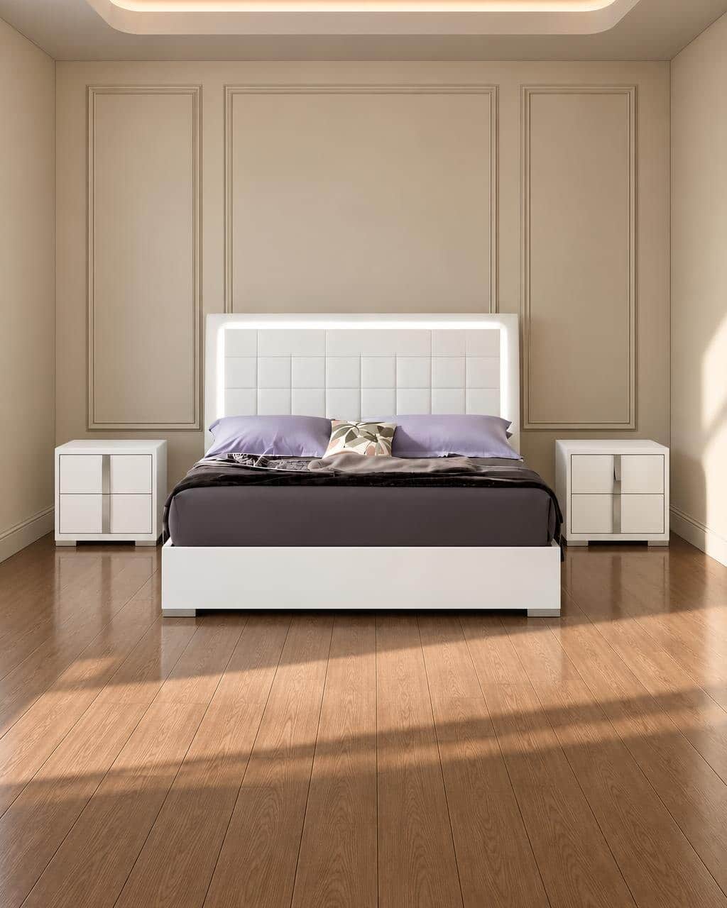 Zaro Bed and Nightstand Set