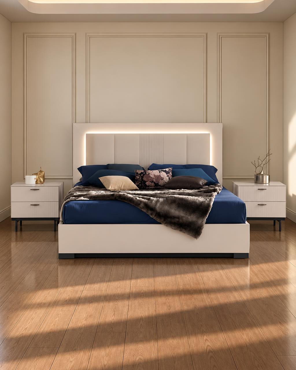 Zova Bed and Nightstand Set