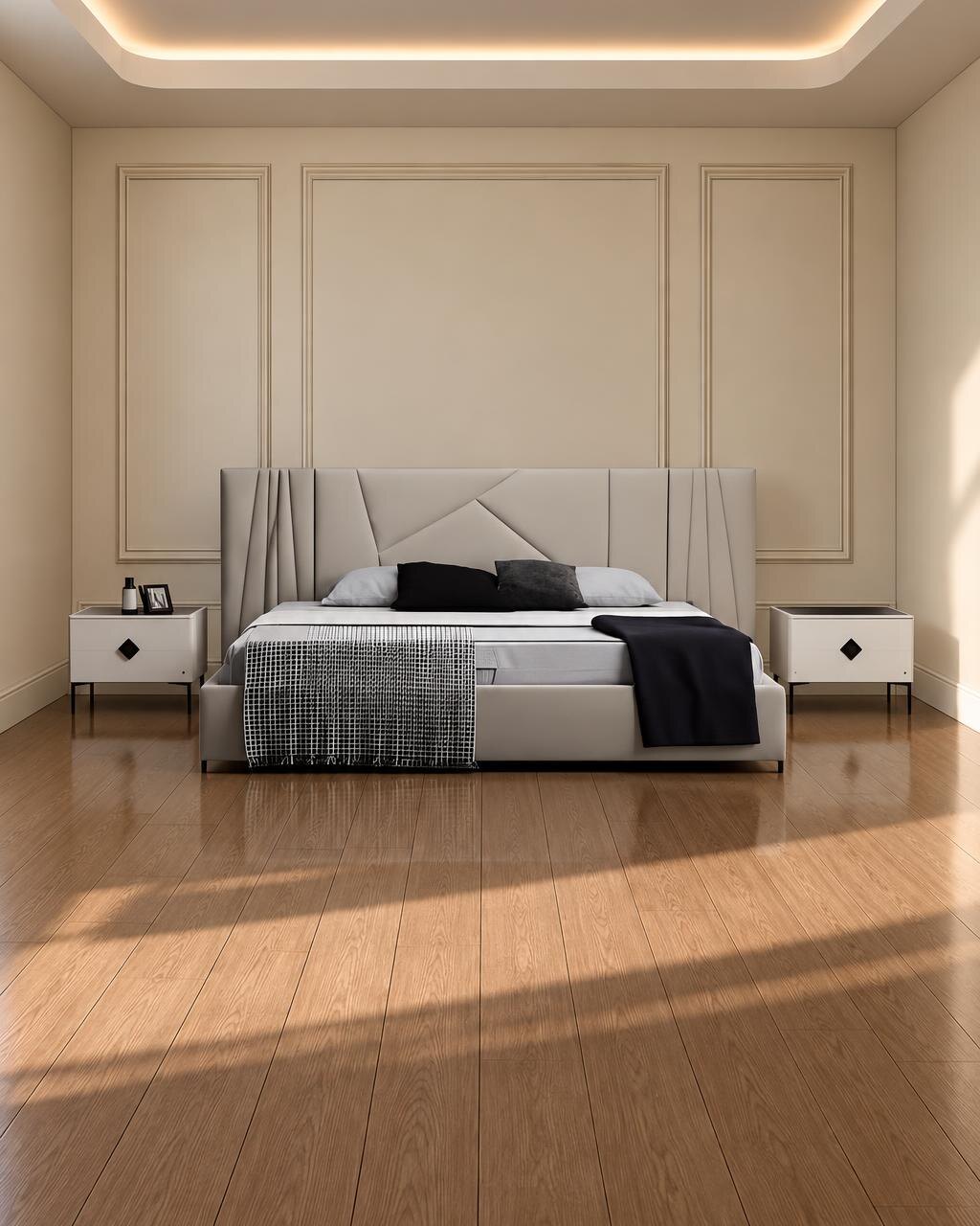 Reko Bed and Nightstand Set
