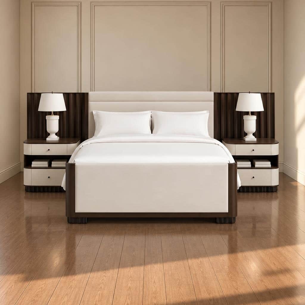 Bedroom set furniture finish and room styling view - image 65296