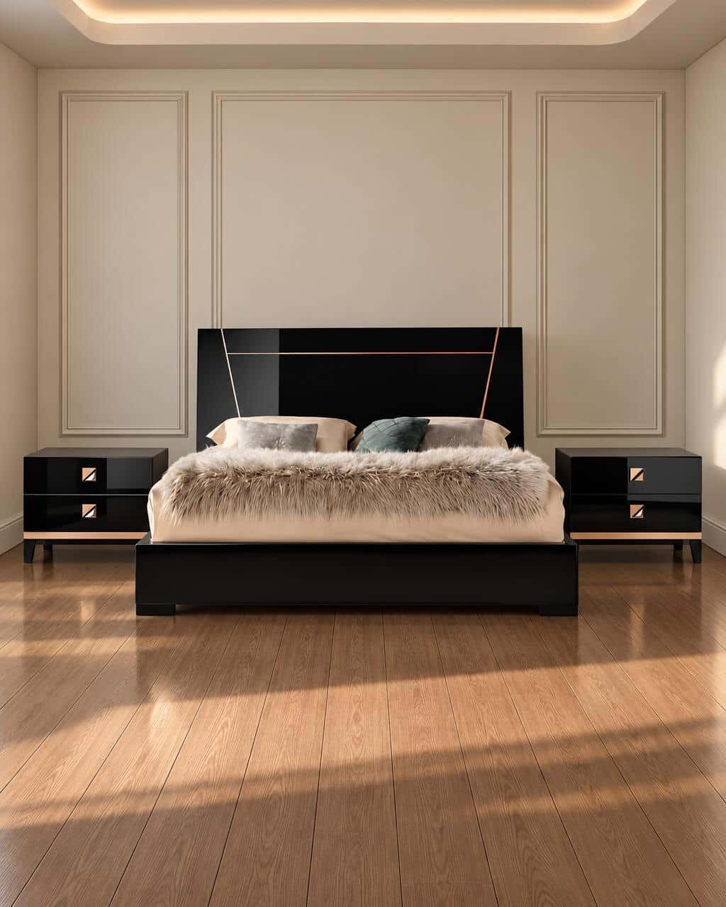 Belo Bed and Nightstand Set