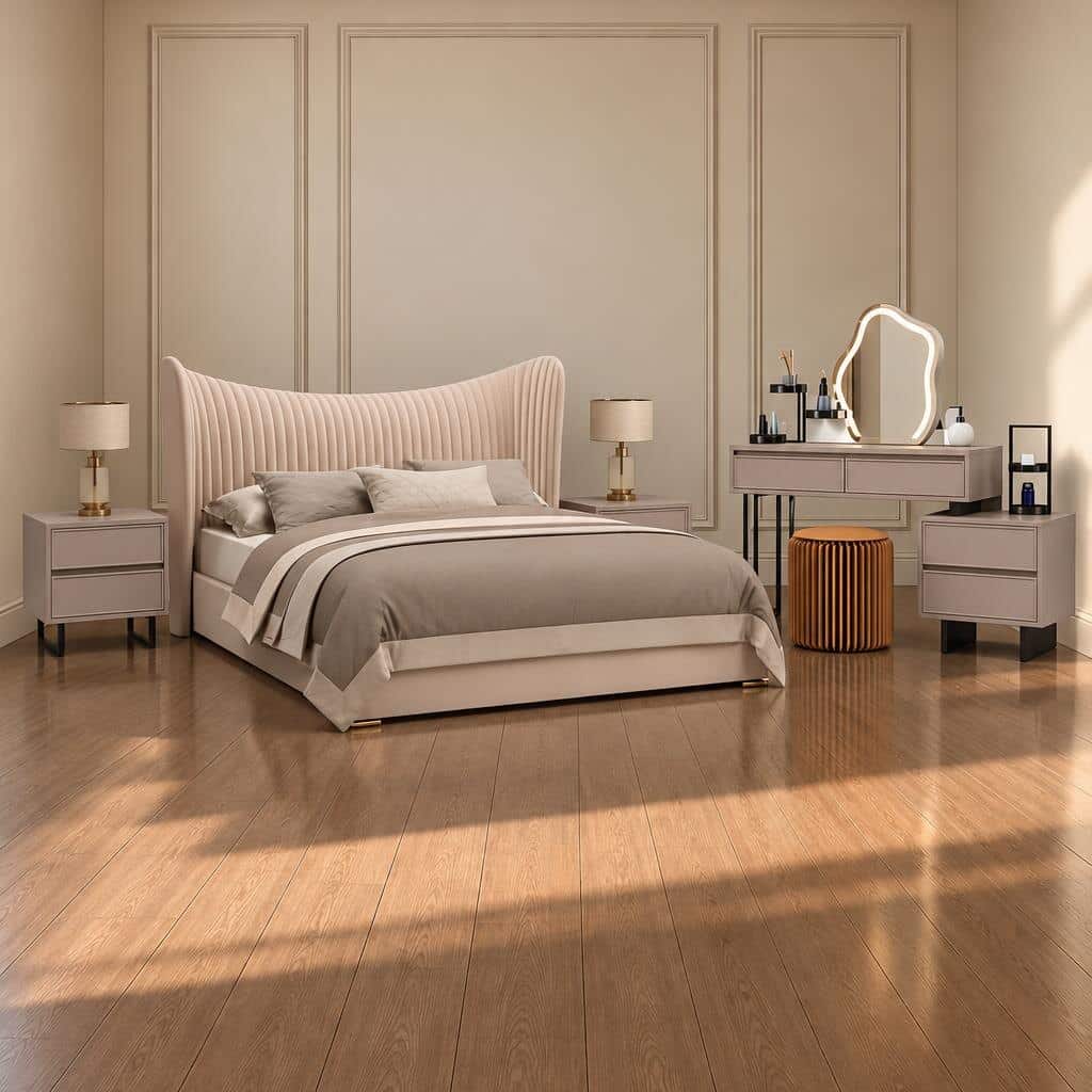 Mina Bedroom Set finish detail angle