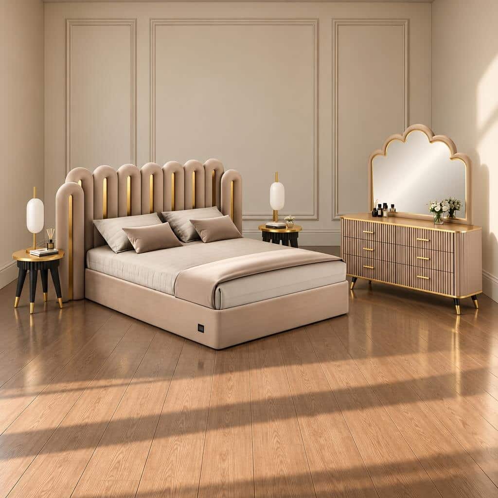 Navi Bedroom Set finish detail angle