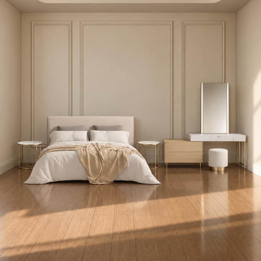 Rosa Bedroom Set bed and wardrobe view