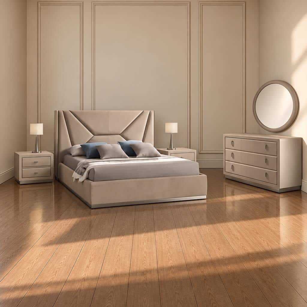 Rivo Bedroom Set side storage and bedroom layout