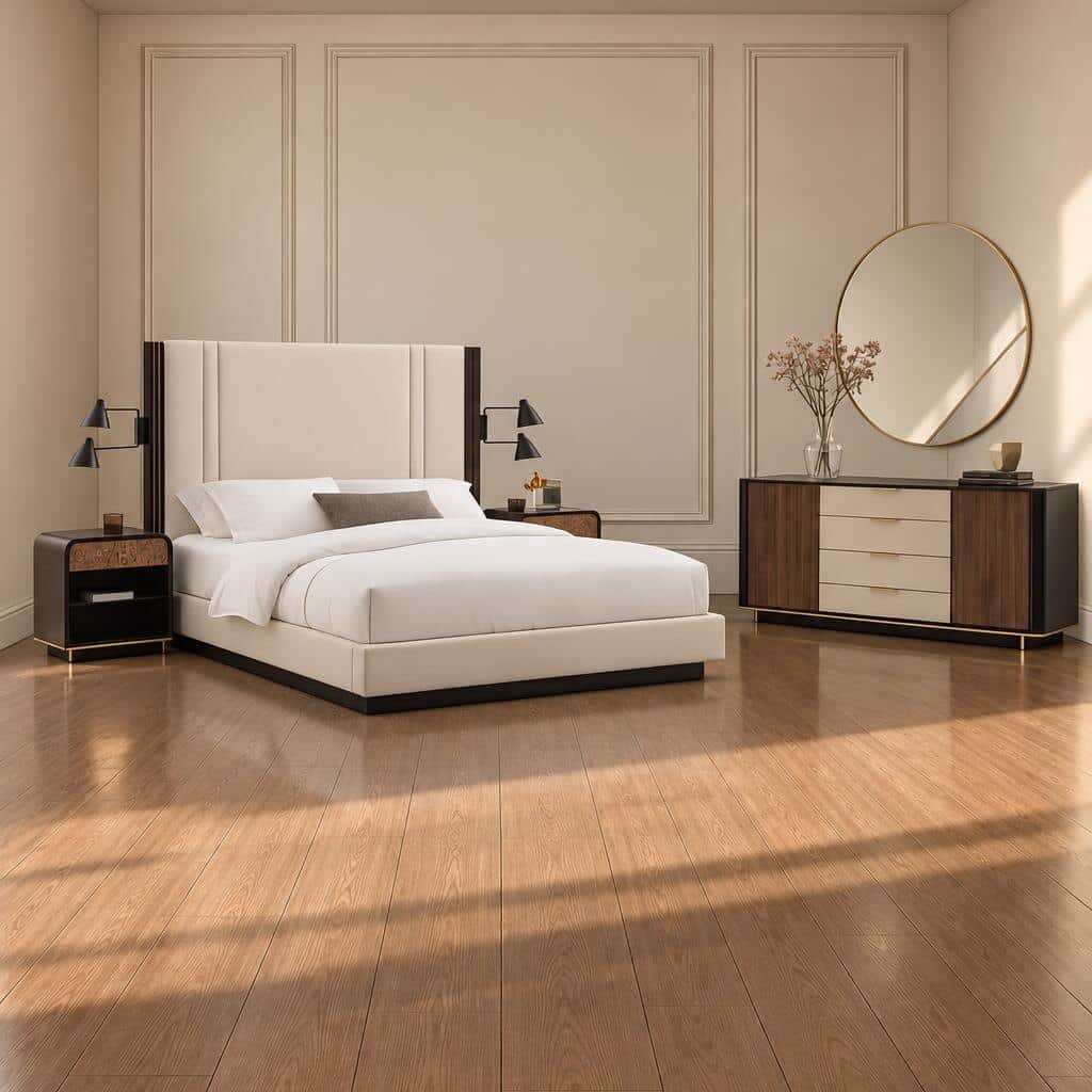 Nira Bedroom Set finish detail angle