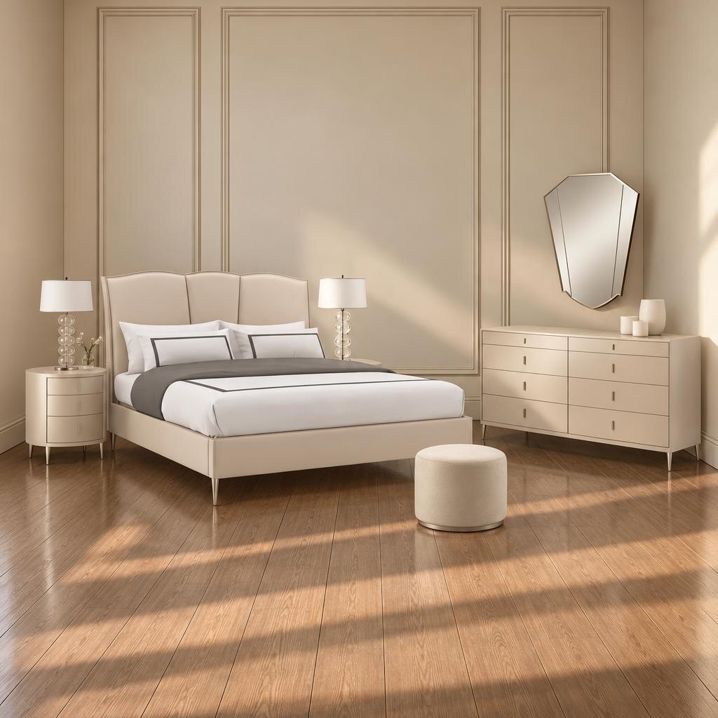 Nora Bedroom Set finish detail angle