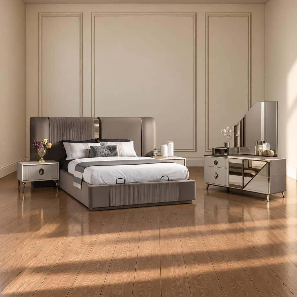 Ova Bedroom Set finish detail angle