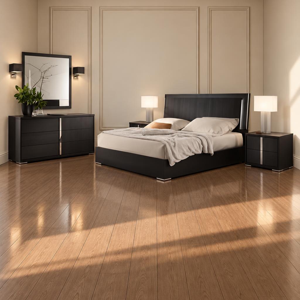 Olea Bedroom Set finish detail angle