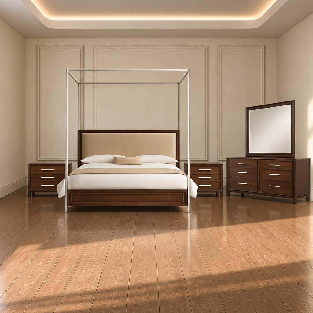 Veya Bedroom Set bed and wardrobe view
