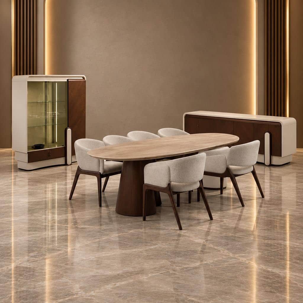 Veria Dining Room Set main view for elegant dining spaces