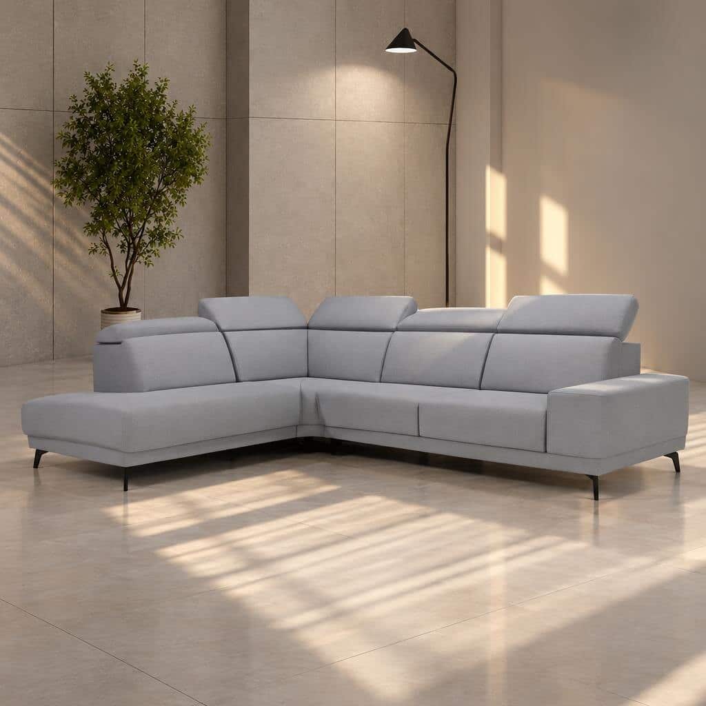 Klyto L Shape front view for modern L Shape living room furniture