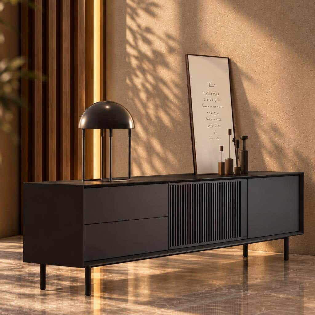 Romel Buffet captured in a main display for buffet furniture styling