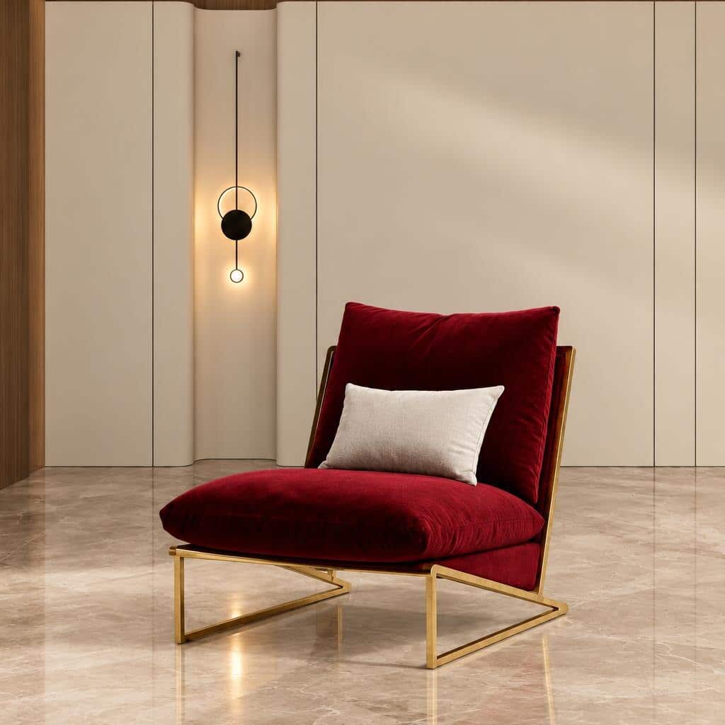 Belo Living Chair side profile for polished furniture displays