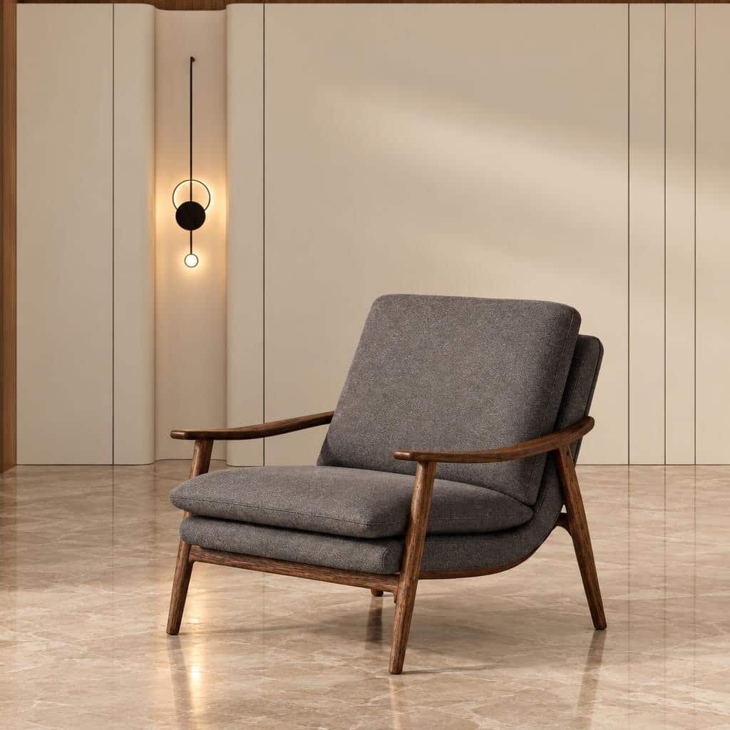 Ciro Living Chair front view for polished furniture displays