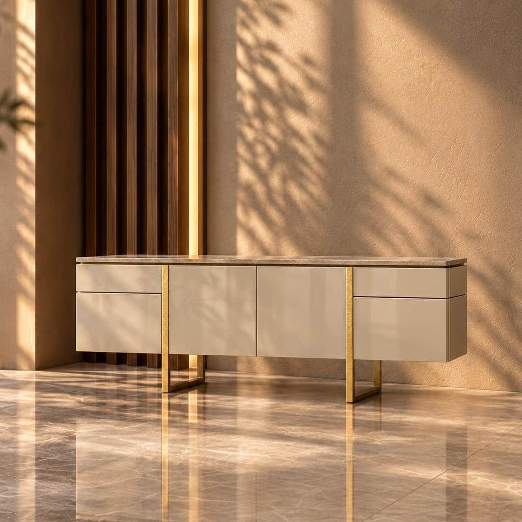 Tera Buffet displayed with a front angle for elegant dining spaces