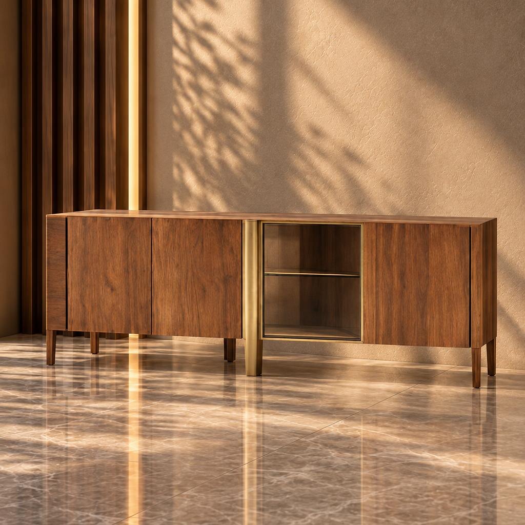 Soma Buffet captured in a front angle for buffet furniture styling
