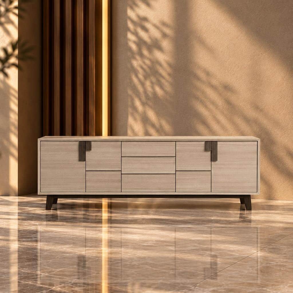 Sole Buffet presented from a front angle for home interiors