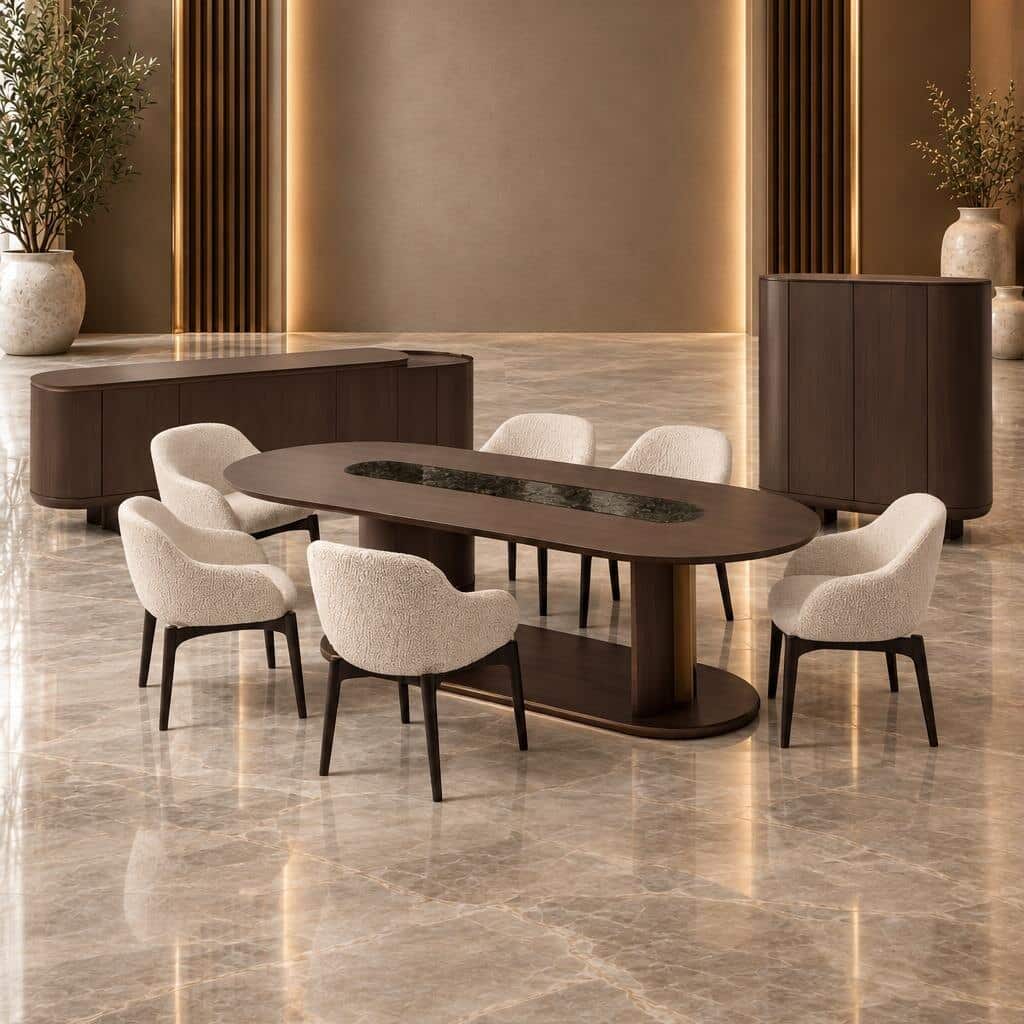 Teyra Dining Room Set main view for elegant dining spaces