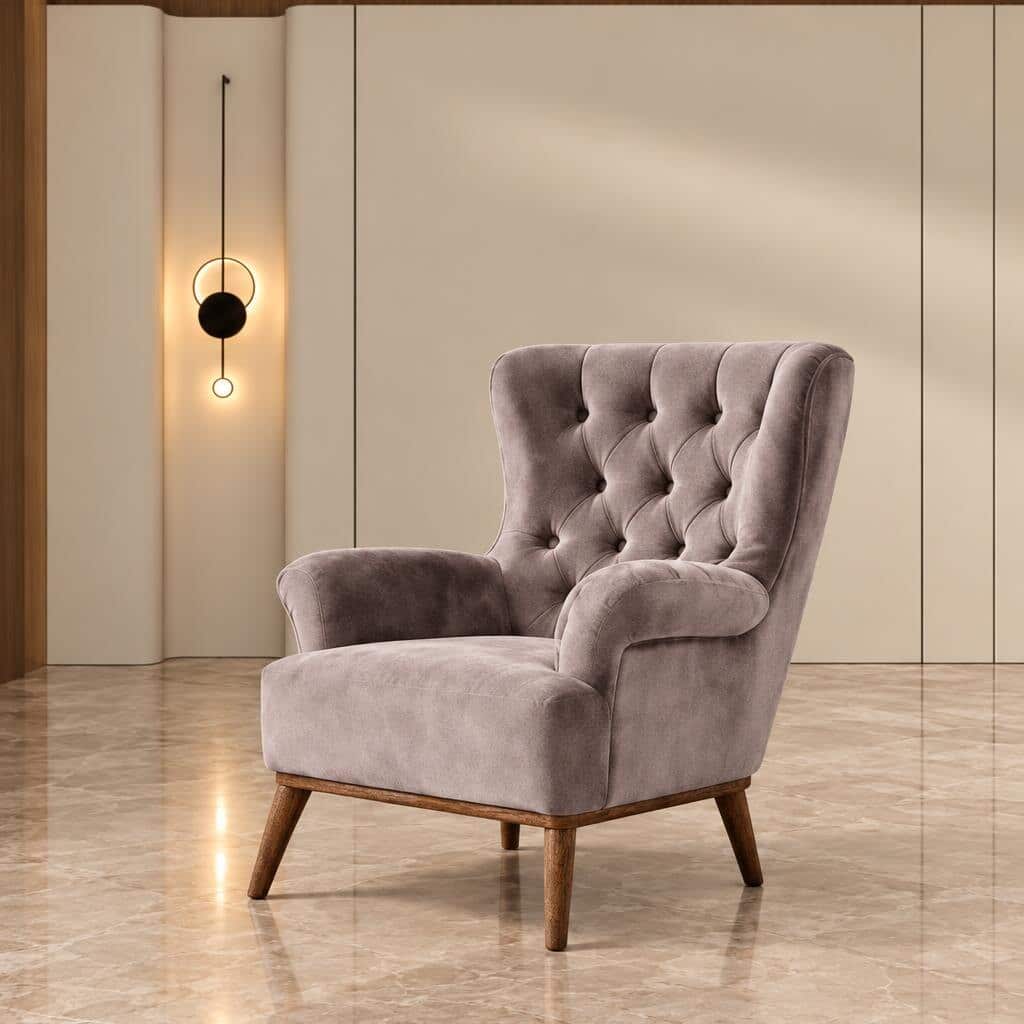 Romel Living Room Set angled view for elegant home seating