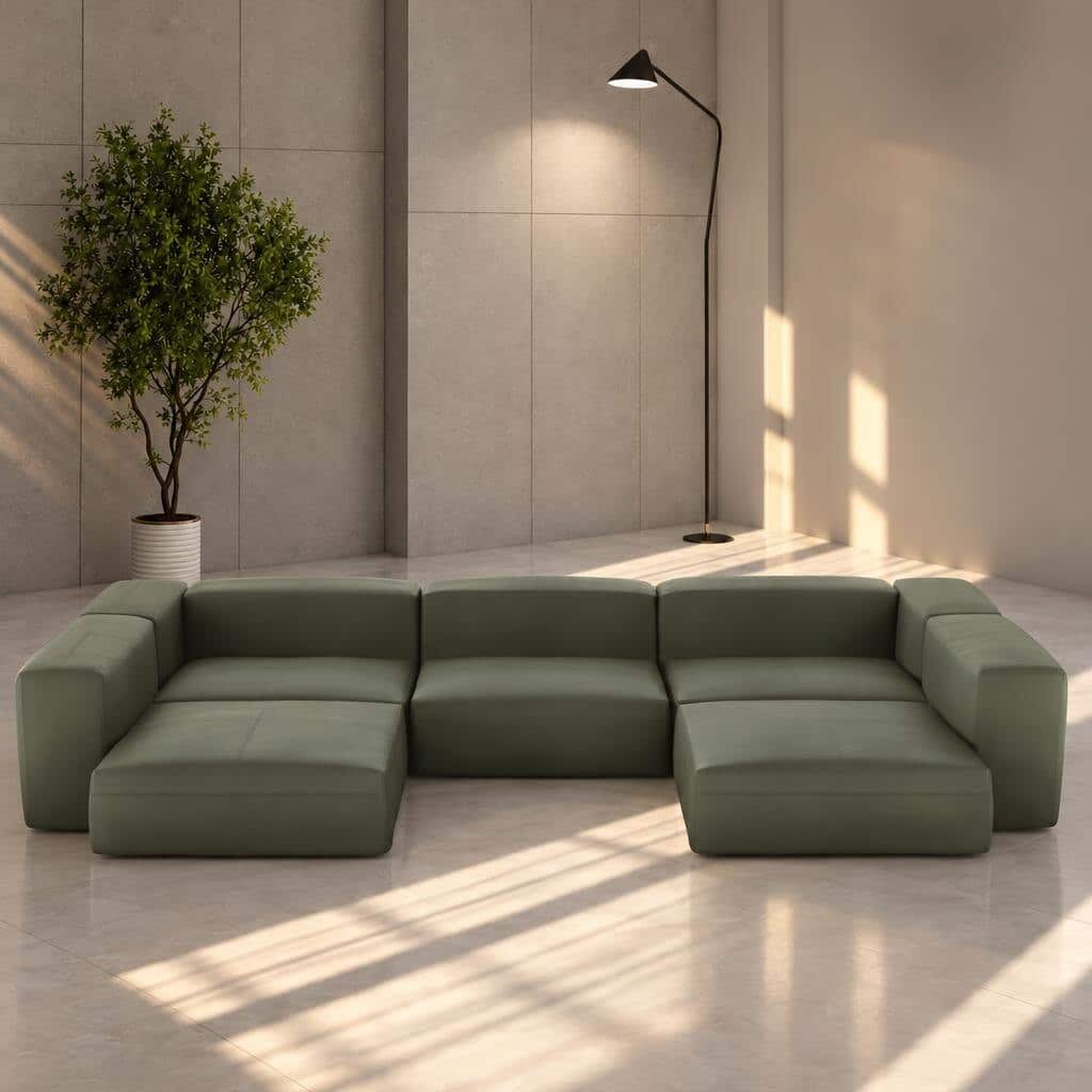 Hush L Shape front view for modern L Shape living room furniture