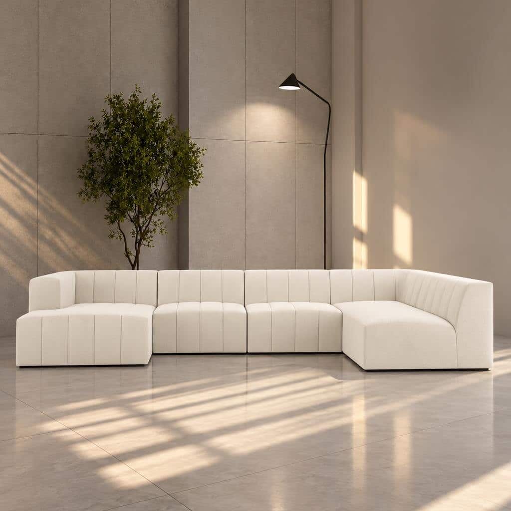 Nover L Shape front view for modern L Shape living room furniture