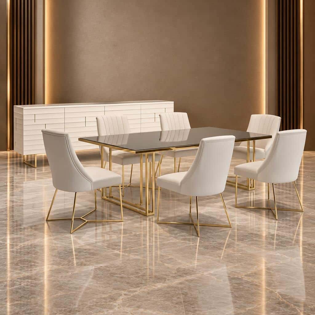 Ivora Dining Room Set main view for elegant dining spaces