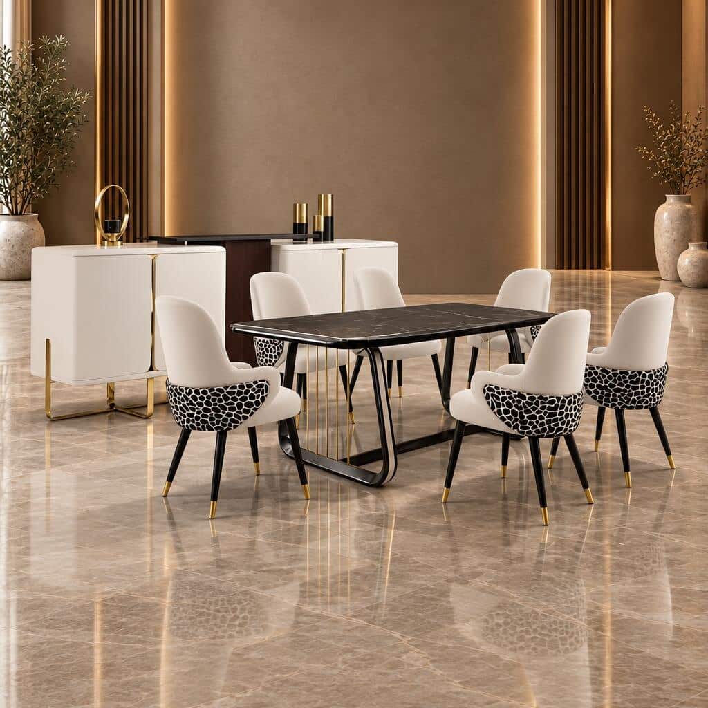 Harlo Dining Room Set main view for elegant dining spaces
