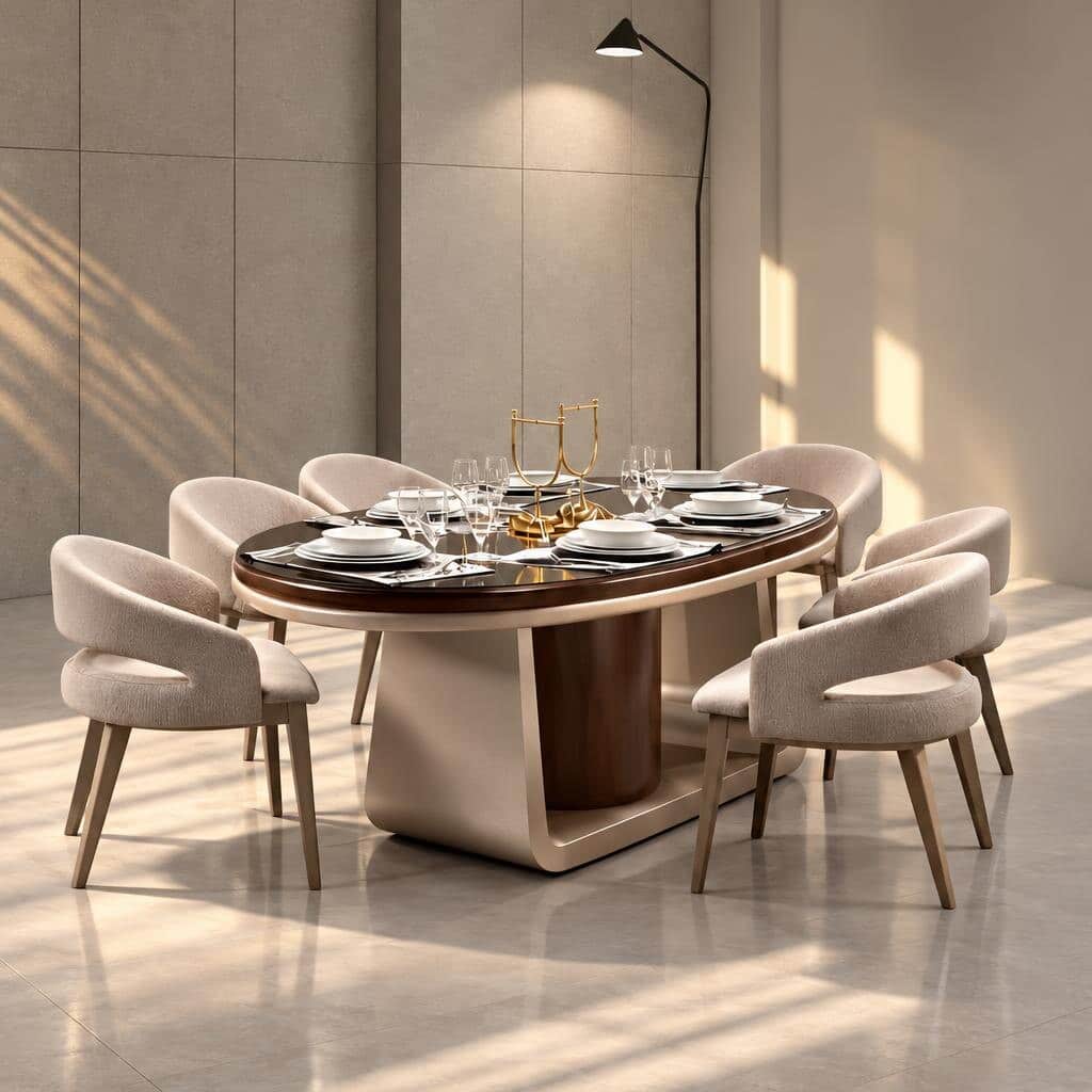 Dining Room Set angle view for elegant dining spaces Side