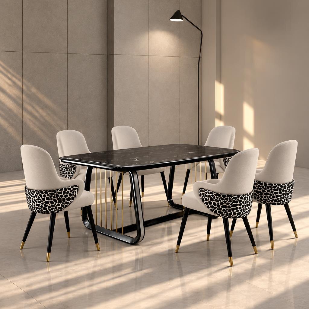 Dining Room Set presentation view for elegant dining spaces Side