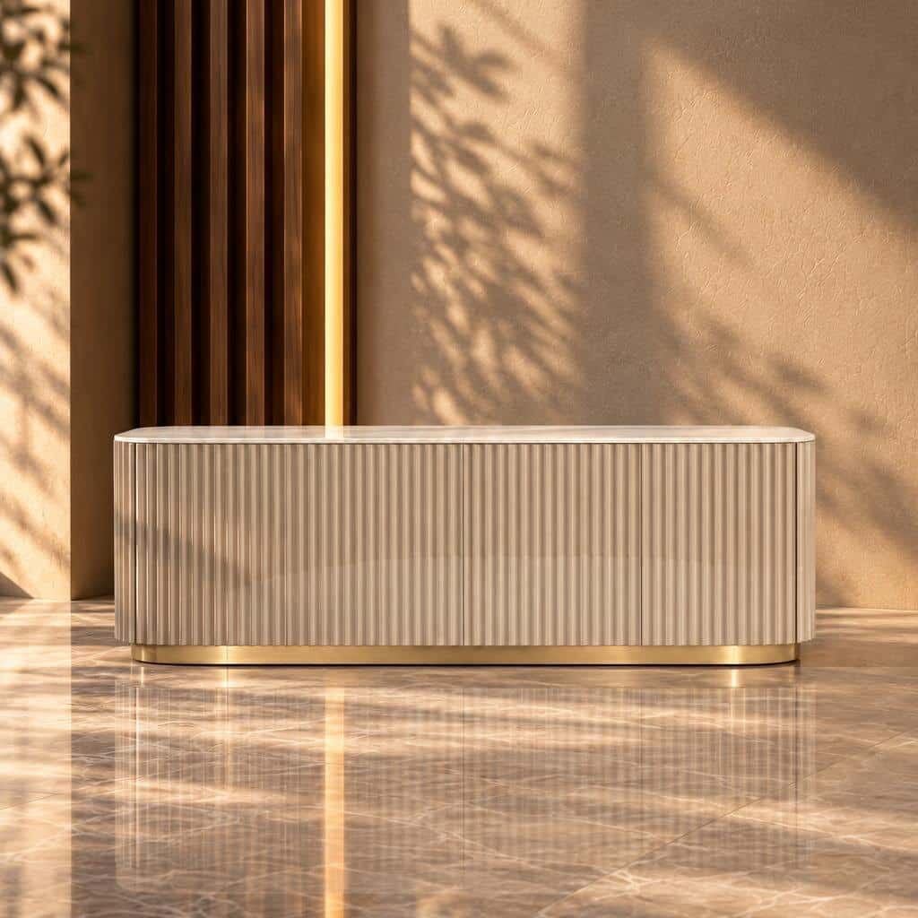 Tilo Buffet shown in a front angle for dining room furniture